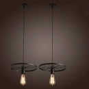 Industrial black iron wheel chandelier dining room pendant light by Decorbites