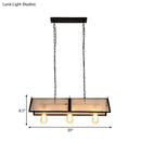 GobekUsa Classic Black Island Lamp - 3/5 Light Ceiling Hanging Fixture with Exposed Bulbs & Frosted Glass
