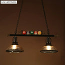 GobekUsa Rustic Black Island Pendant Light Kit: Clear Glass Dome, 2/3-Light, with Multi-Color Balls