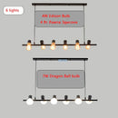 GobekUsa Industrial Kitchen Island Chandelier Light for Living Room Dining Pendant Lamps E27