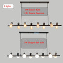 GobekUsa Industrial Kitchen Island Chandelier Light for Living Room Dining Pendant Lamps E27