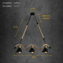 GobekUsa Simple retro led chandelier Nordic hemp rope cafe chandelier modern novelty American bar restaurant chandelier ceiling