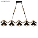 GobekUsa Simple retro led chandelier Nordic hemp rope cafe chandelier modern novelty American bar restaurant chandelier ceiling