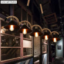 GobekUsa Simple retro led chandelier Nordic hemp rope cafe chandelier modern novelty American bar restaurant chandelier ceiling
