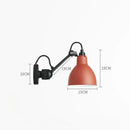 GobekUsa Gras BL Wall Lamp: Adjustable Chrome Long Arm Reading Light