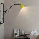 GobekUsa Gras BL Wall Lamp: Adjustable Chrome Long Arm Reading Light