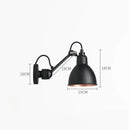 GobekUsa Gras BL Wall Lamp: Adjustable Chrome Long Arm Reading Light