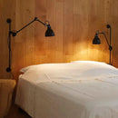 GobekUsa Gras BL Wall Lamp: Adjustable Chrome Long Arm Reading Light