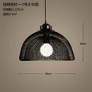 GobekUsa Industrial Birdcage Chandelier: Retro Iron Net Hanging Lamp for Creative Home Lighting