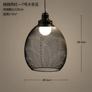 GobekUsa Industrial Birdcage Chandelier: Retro Iron Net Hanging Lamp for Creative Home Lighting