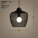 GobekUsa Industrial Birdcage Chandelier: Retro Iron Net Hanging Lamp for Creative Home Lighting