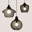 GobekUsa Industrial Birdcage Chandelier: Retro Iron Net Hanging Lamp for Creative Home Lighting
