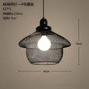 GobekUsa Industrial Birdcage Chandelier: Retro Iron Net Hanging Lamp for Creative Home Lighting