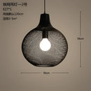 GobekUsa Industrial Birdcage Chandelier: Retro Iron Net Hanging Lamp for Creative Home Lighting