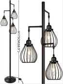 GobekUsa LED Birdcage Floor Lamp for Home Décor and Reading in Bedroom, Study, Living Room.
