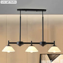 GobekUsa Industrial Cone Shade Hanging Light Kit with 3 White Glass Lights for Dining Room & Island Lighting