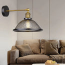 Industrial black metal cage wall lamp bedroom brass sconce by Decorbites