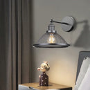 Industrial black metal cage wall lamp bedroom brass sconce by Decorbites