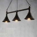 GobekUsa Industrial Conical 3-Head Black Hanging Ceiling Light for Restaurants