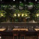 GobekUsa Black Metal Pendant Light Fixture for Wine Bar - 4/6-Bulb Cuboid Plant Island Lamp