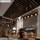 GobekUsa Industrial Black Metal Island Chandelier Cage Restaurant Light Fixture