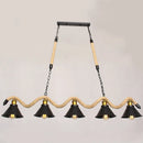 GobekUsa Industrial Black Metal Island Chandelier Cage Restaurant Light Fixture