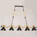 GobekUsa Industrial Black Metal Island Chandelier Cage Restaurant Light Fixture