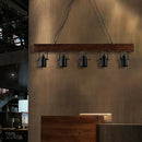 GobekUsa Industrial Black Metal Island Light Fixture - 5-Light Kitchen Hanging Lamp