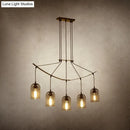 GobekUsa Industrial Metal Black Island Light Fixture with Mesh Bell Shades - 5/7-Head Hanging Ceiling Lamp