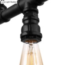GobekUsa Farmhouse Style Linear Island Pendant Light with 5 Pipes in Black Metal