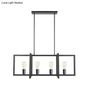 GobekUsa Black 4-Head Industrial Metal Pendant Light for Living Room