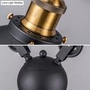 GobekUsa Industrial Metal Pulley Pendant Lighting with Black Cone Shades - Set of 3 Island Lamps