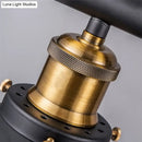 GobekUsa Industrial Metal Pulley Pendant Lighting with Black Cone Shades - Set of 3 Island Lamps