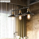 GobekUsa Industrial Metal Saucer Foyer Island Light with Pulley - 3 Black Hanging Lights
