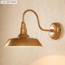 GobekUsa Industrial Iron Wall Light Fixture - Single-Bulb Wall Mount Lighting, Pot Lid Design