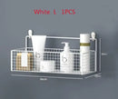 Industrial black metal two tier bathroom storage shelf – bathroom by Decorbites