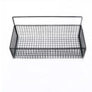Industrial black metal two tier bathroom storage shelf – bathroom by Decorbites