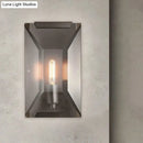 GobekUsa Modern Crystal Sconce Light: Black Wall Mounted Fixture for Corridors - 1 Head, Rectangle Shape