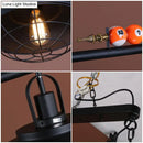 GobekUsa Industrial Metal Wire Frame Island Light with Barn Shade - Black Finish, 2/3 Heads, Ideal for Billiard Room