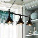 GobekUsa Antique Style 3-Head Metallic Island Pendant Lamp with Cone Shade - Kitchen Light Fixture