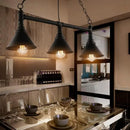 GobekUsa Antique Style 3-Head Metallic Island Pendant Lamp with Cone Shade - Kitchen Light Fixture