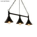GobekUsa Antique Style 3-Head Metallic Island Pendant Lamp with Cone Shade - Kitchen Light Fixture