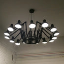 GobekUsa Industrial LED Pendant Light Spider Iron Hanging Chandelier Fixtures