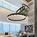 GobekUsa Industrial Duplex Staircase Pendant Light for Living Room, Hotel Lobby, or Commercial Store
