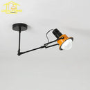 GobekUsa Industrial Swing Arm LED Wall Lamp for Bedroom Living Room - Iron Art