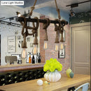 GobekUsa Industrial Metal Beige Chandelier Lighting Fixture for Linear Restaurant Island
