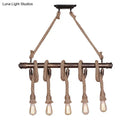 GobekUsa Industrial Metal Beige Chandelier Lighting Fixture for Linear Restaurant Island