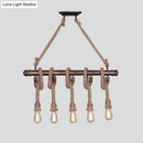 GobekUsa Industrial Metal Beige Chandelier Lighting Fixture for Linear Restaurant Island
