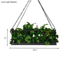 GobekUsa Industrial Metal 2-Head Black Rectangular Island Lighting Fixture - LED Ceiling Light for Restaurants and Plants