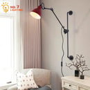 GobekUsa Adjustable Rotating LED Wall Lamp for Bedroom & Living Room